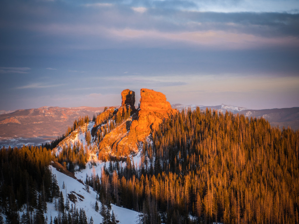 Rabbit Ears Pass rock formation on Rabbit Ears Pass, Colorado