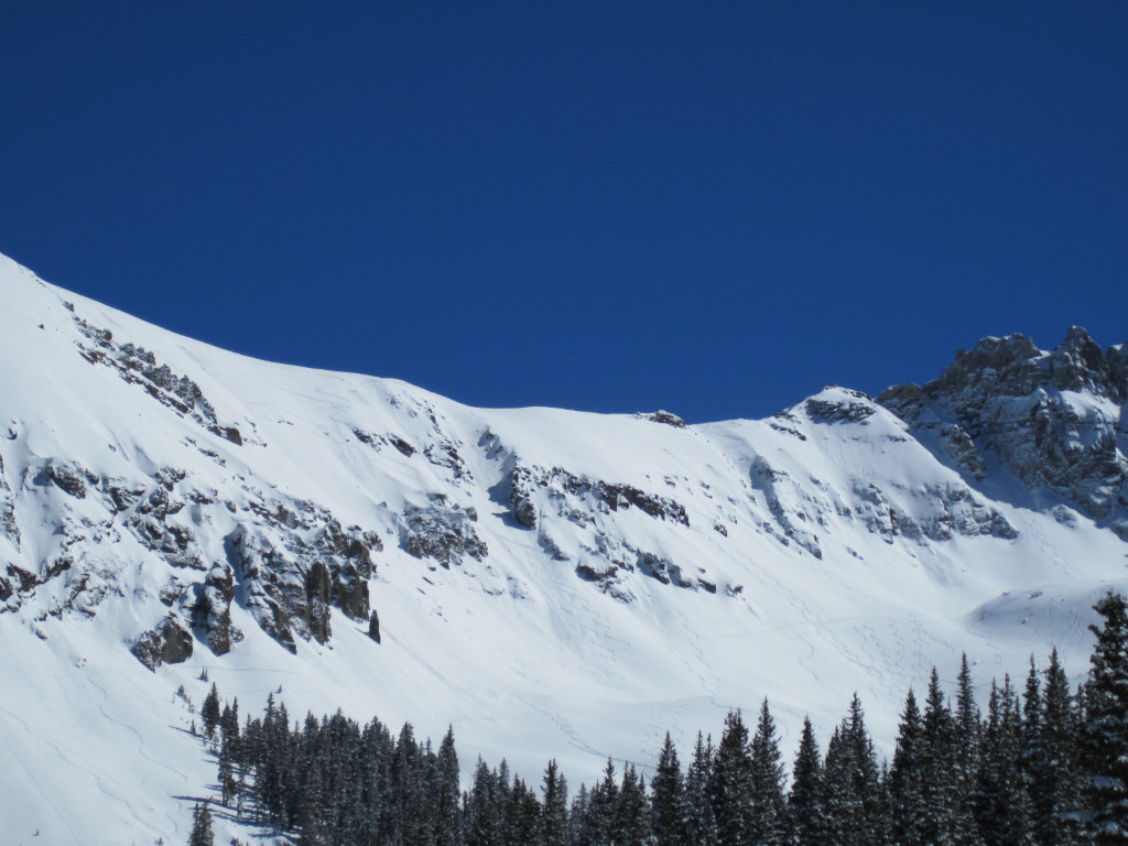 The Upper Gold Hill Chutes at Telluride wide photo