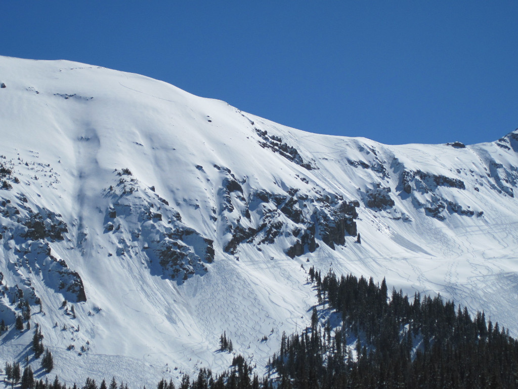 Gold Hill Chutes number 3 number 4 and number 5 at Telluride