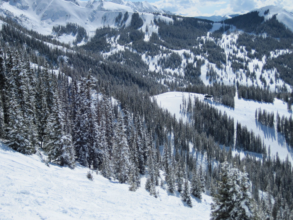 Prospect Bowl at Telluride Ski Resort wide view