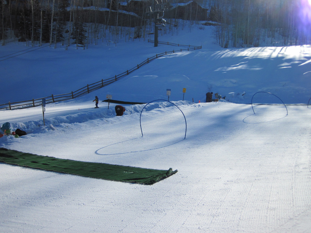 beginner ski zone in morning at Telluride