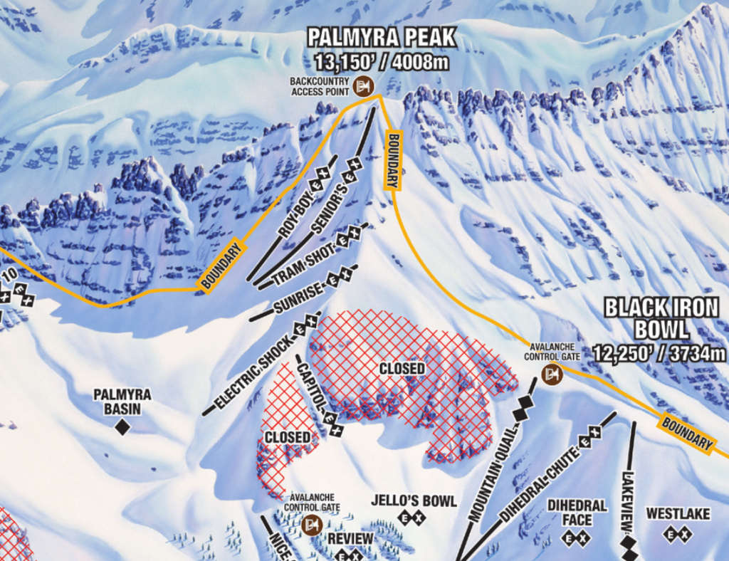 Palmyra Peak trail map