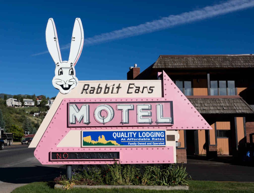 Rabbit Ears Motel in Steamboat Springs located near Rabbit Ears Pass over the Continental Divide