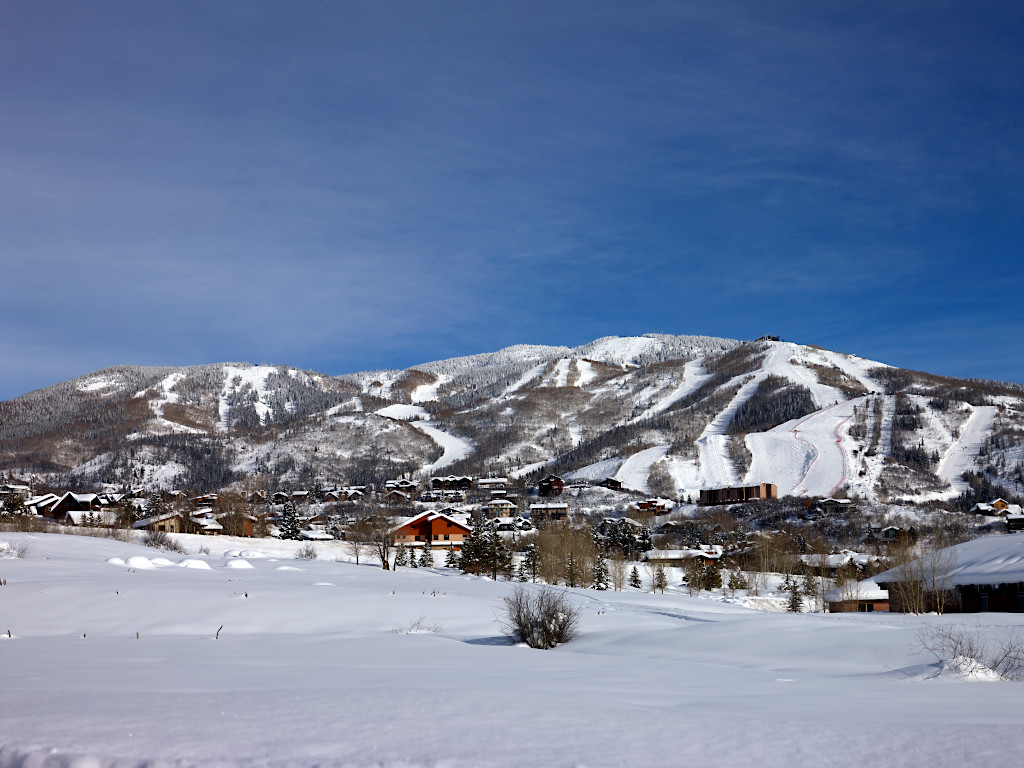 wide view of Steamboat Ski Resort in winter