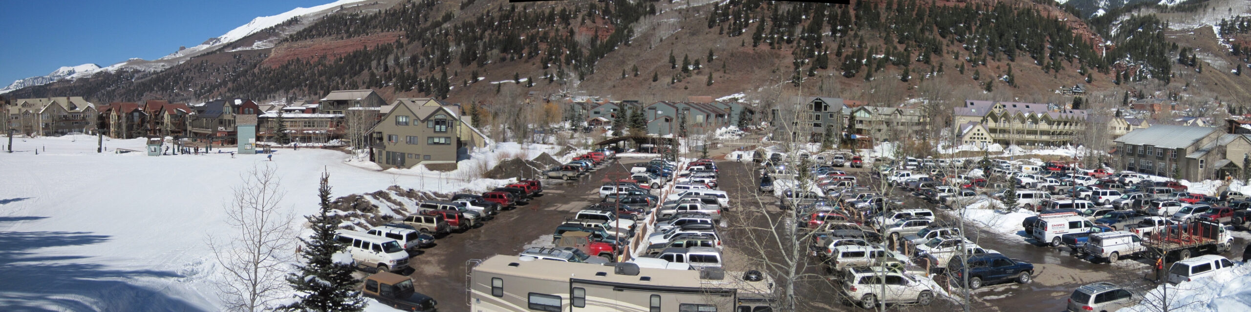 panorama of the Carhenge Lot at Telluride