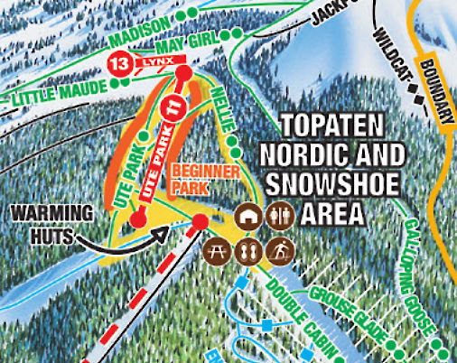 Ute Park ski trail map for Telluride beginners