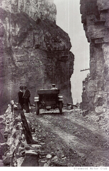 first dirt road through Glenwood Canyon in Colorado