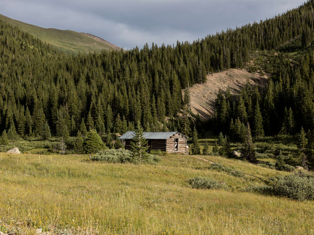abandoned cabin in the old Independence ghost town near Aspen, Colorado