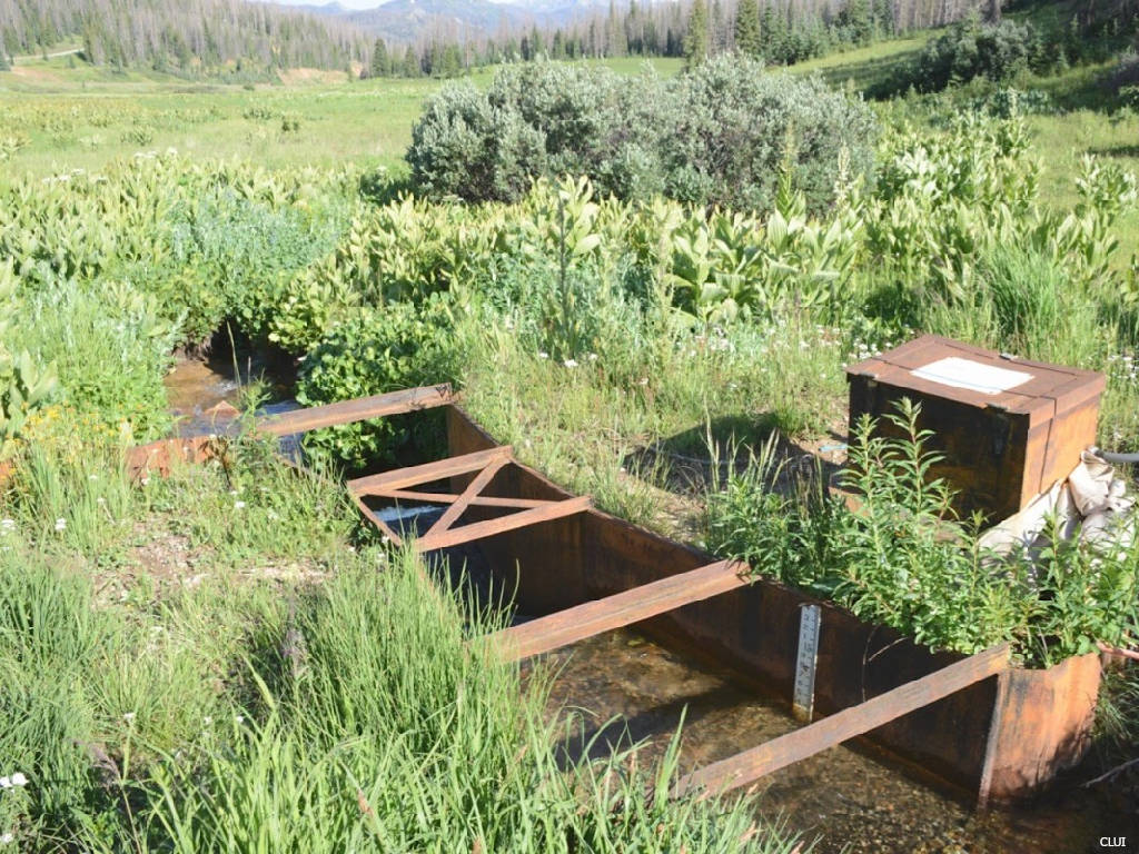 water diversion measurement on Wolf Creek Pass