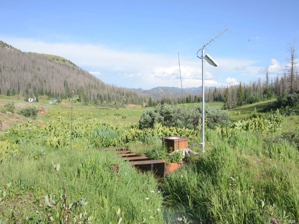 water flow measuring station on Wolf Creek Pass