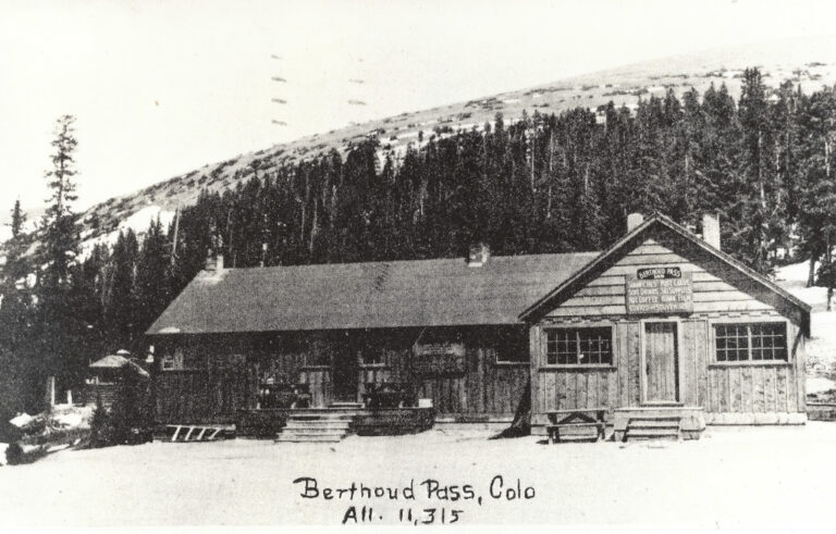 berthoud pass inn from circa 1940s with Berthoud Pass Inn sign