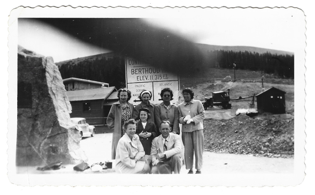 1948 Berthoud Pass Continental Divide sign photograph CB-A20E3