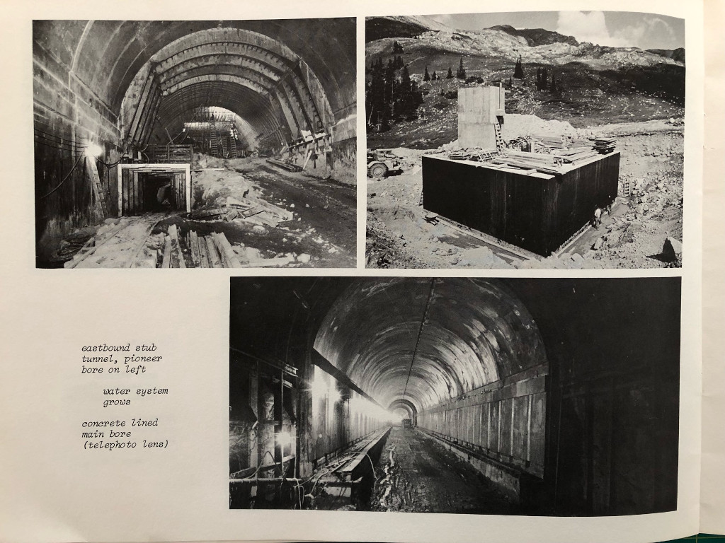 1970s Eisenhower Tunnel Construction Booklet page with photos
