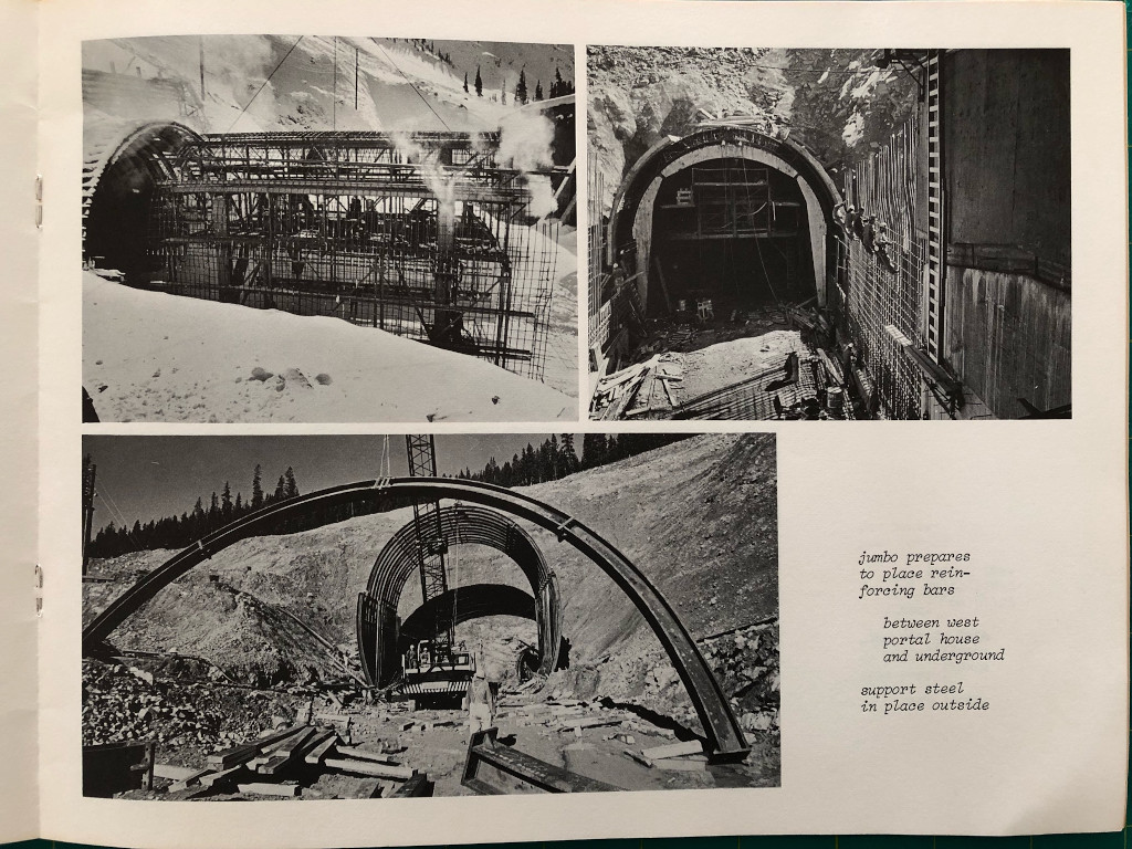 1970s Eisenhower Tunnel Construction rebar showing