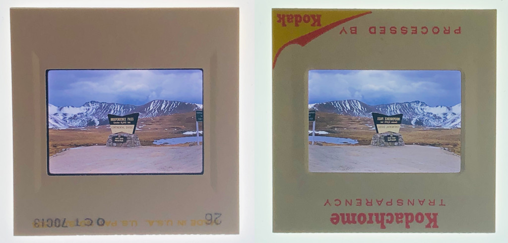Independence Pass Continental Divide sign slide CIN-70C13 front and back
