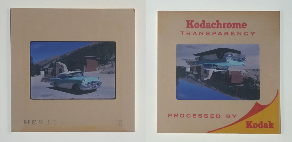 photograph of 35mm Kodachrome Slide, Coloradotopia Archives, CB-63H - front and back