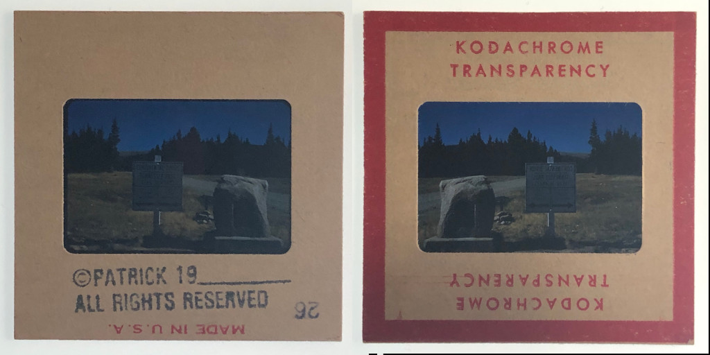 Tennessee Pass Continental Divide Sign Slide CT-26 front and back