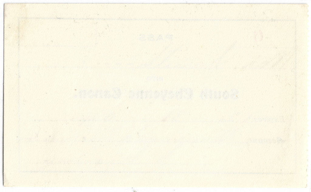 1904 South Cheyenne Cañon Toll Road Pass PIK-046 backside