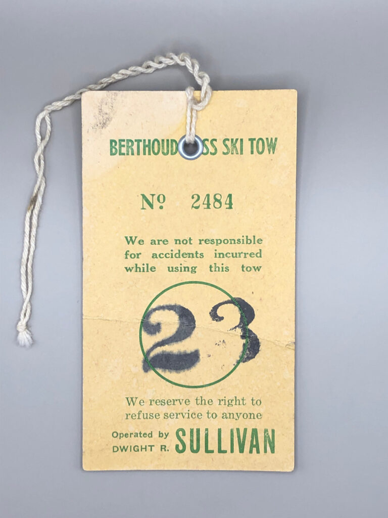 1940s Berthoud Pass Lift Ticket CB-2484 front